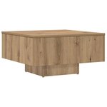 vidaXL Table basse chêne artisanal 60x60x31 5 cm bois d'ingénierie