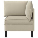 vidaXL Canapé d'angle avec rangement Sable Velours