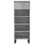 vidaXL Armoire à chaussures Gris béton 40x36x105 cm Bois d'ingénierie