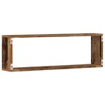 vidaXL Étagère murale avec étagère 4 Pièces Bois ancien 80 x 15 x 26 cm