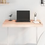 vidaXL Dessus de table bois massif non traité bordure assortie