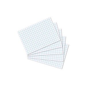 paquet de 100 Fiches bristol 170g format A8 Quadrillée Blanc HERLITZ