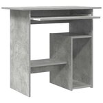 vidaXL Bureau Gris béton 80x45x74 cm Bois d’ingénierie