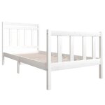 vidaXL Cadre de lit sans matelas blanc bois massif