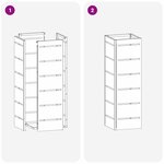 vidaXL Porte-parapluie avec stockage Noir 15 5 x 15 5 x 49 cm Métal