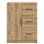 vidaXL Buffet Chêne artisanal 66 x 34 5 x 87 cm Bois d'ingénierie