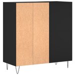 vidaXL Armoire à disques noir 84 5x38x89 cm bois d'ingénierie