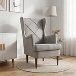 vidaXL Fauteuil Gris clair Velours