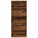 vidaXL Bibliothèque vieux bois 80x30x189 cm bois d'ingénierie