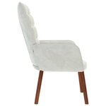 vidaXL Chaise de relaxation Gris clair Velours