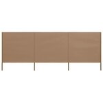 vidaXL Paravent 3 panneaux Tissu 400 x 160 cm Taupe