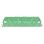 vidaXL Serre avec cadre en acier vert 40 m² 8x5x2 3 m