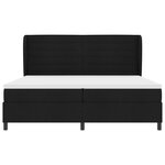 vidaXL Sommier avec matelas noir 200x200 cm en tissu