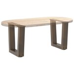 vidaXL Pieds de table basse en forme de V  2 pièces  acier naturel  40 x (30-31 3) cm