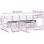 vidaXL Ensemble de canapés d'extérieur 6 pc Naturel