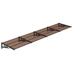 vidaXL Auvent de porte Noir 396x90 cm Polycarbonate