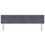 vidaXL Tête de lit avec tête de lit Gris foncé 200 cm Velours