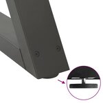 vidaXL Pieds de table à manger 2 pièces Anthracite 70 x (72-73 3) cm Acier