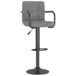 vidaXL Tabouret de bar Gris clair Velours