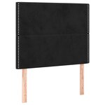 vidaXL Sommier à lattes de lit avec matelas Noir 90x190 cm Velours