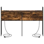 vidaXL Tête de lit de rangement Chêne fumé 135 cm Bois d'ingénierie