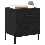 vidaXL Cabinet de chevet 2 Pièces Chêne noir 40 x 35 x 47 5 cm