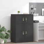 vidaXL Armoire de rangement Noir 80 x 40 x 40 cm Acier