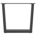 vidaXL Pieds de table basse en forme de V  2 pièces  anthracite  60 x (42-43 3) cm  acier
