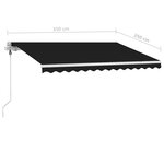 vidaXL Auvent automatique sur pied 350x250 cm Anthracite