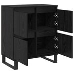 vidaXL Buffet Chêne noir 60 x 35 x 70 cm