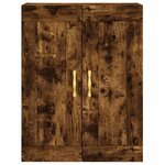 vidaXL Armoire murale chêne fumé 69 5x34x90 cm bois d'ingénierie