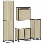 vidaXL Ensemble de meubles de salle de bain 4 Pièces chêne sonoma