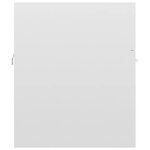 vidaXL Armoire d'évier avec lavabo intégré Blanc brillant Aggloméré