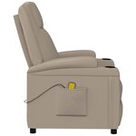 vidaXL Fauteuil de massage Cappuccino Similicuir