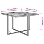 vidaXL Ensemble à manger de jardin et coussins 9 Pièces Poly rotin Beige