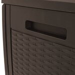 vidaXL Boîte de stockage de jardin Marron 119x48x60 cm Polypropylène
