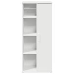 vidaXL Meuble de salle de bain avec porte-rouleau blanc 39x22x90 cm