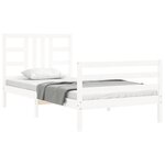 vidaXL Cadre de lit sans matelas blanc 100x200 cm bois de pin massif