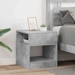 vidaXL Table d'appoint 2 Pièces Gris béton 40 5 x 40 x 45 cm