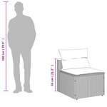 vidaXL Canapés de jardin sans accoudoirs avec coussins 2 Pièces gris