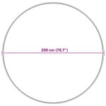 vidaXL Tapis en Fourrure Synthétique de Lapin Olite Blanc Ø 200 cm