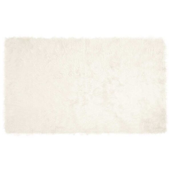 vidaXL Tapis en Peau de Mouton Synthétique Blanc 100 x 200 cm