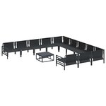 vidaXL Ensemble de canapé de jardin Anthracite Acier