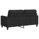 vidaXL Canapé à 2 places Noir 140 cm Tissu