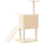 vidaXL Arbre à chat avec griffoirs en sisal Crème 109 cm