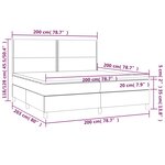 vidaXL Sommier à lattes de lit et matelas et LED Bleu 200x200 cm Tissu