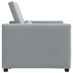 vidaXL Canapé Lit Simple Gris clair 90 x 165 x 87 cm tissu