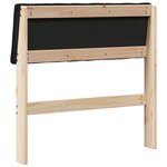 vidaXL Tête de lit capitonnée Noir 75 cm Pin massif