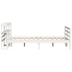 vidaXL Cadre de lit sans matelas blanc 140x200 cm bois de pin massif