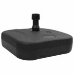vidaXL Base de parasol extérieur Noir 45 x 45 x 29.5 cm Plastique